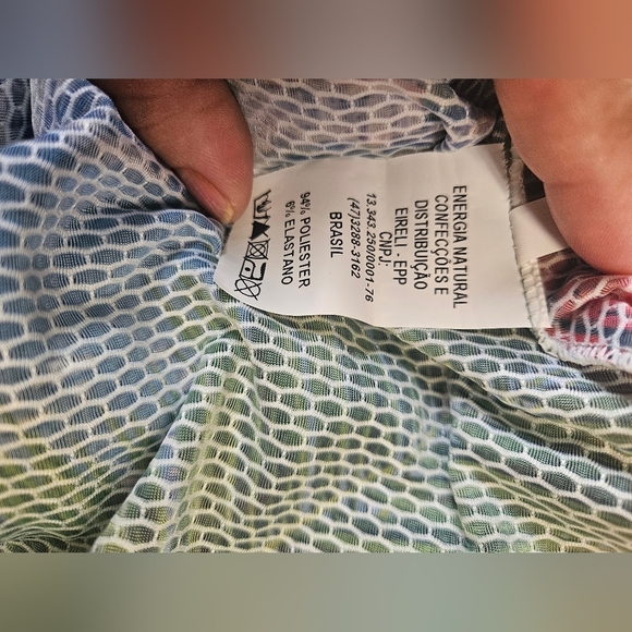 Energia Natural -Size S Tropical Print Button-Up Women's Top - Picture 6 of 6